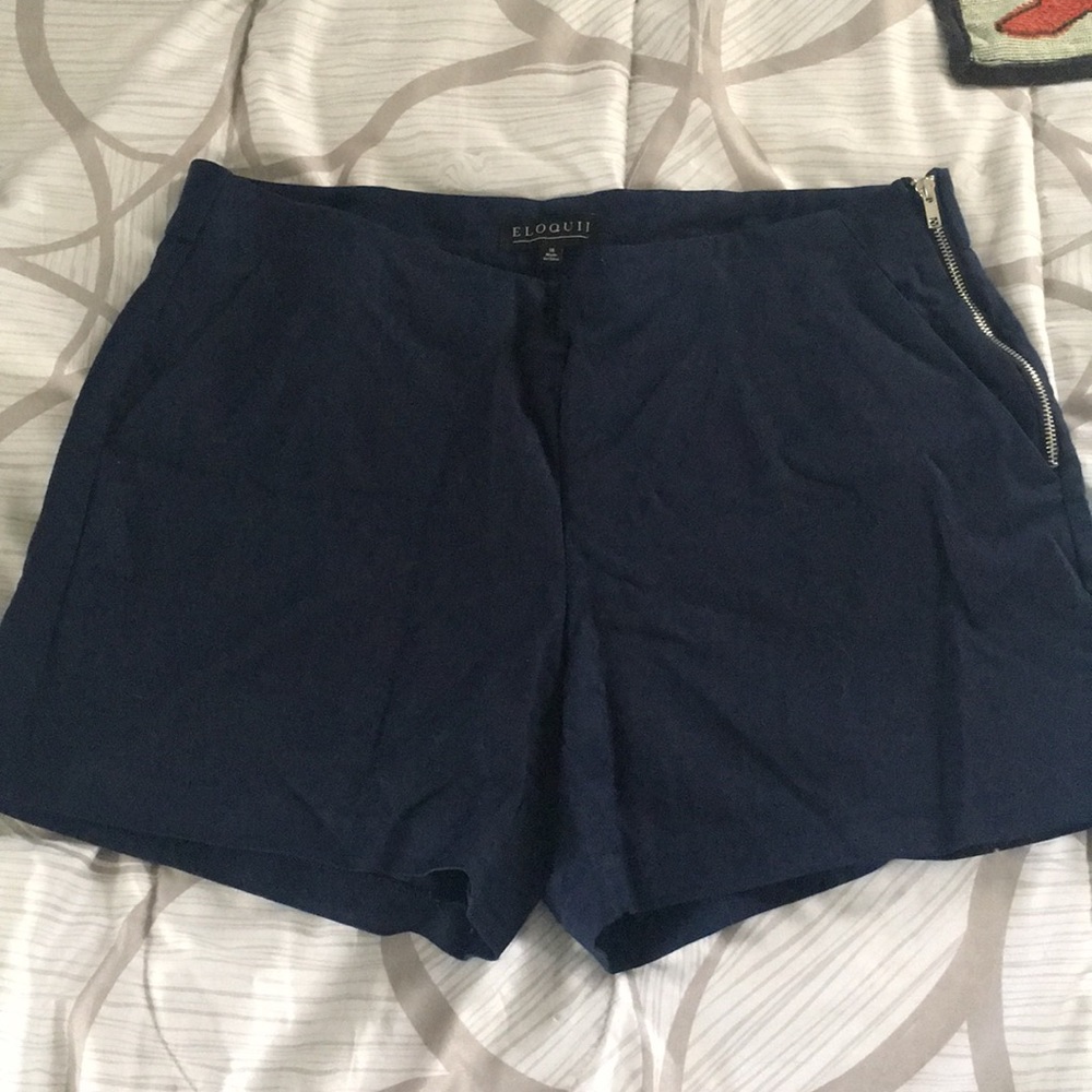 eloquii Navy Blue Dress Shorts